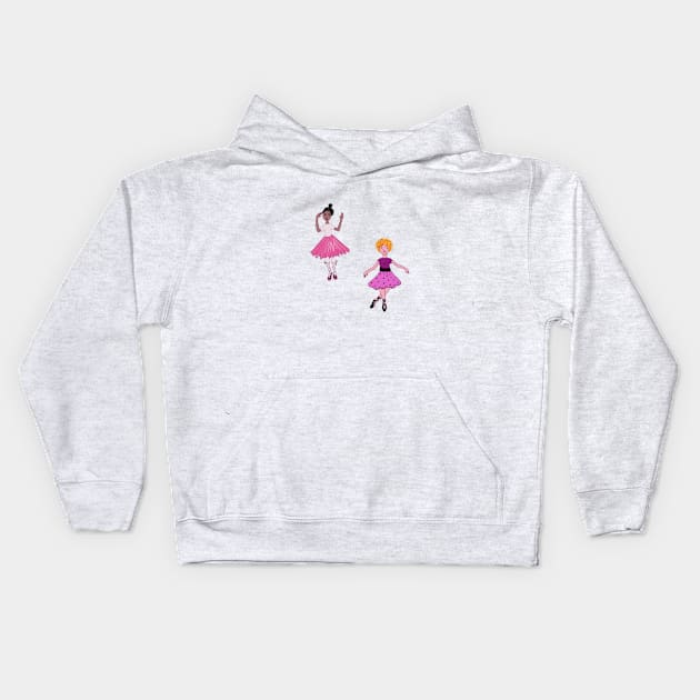 The Ballerinas Kids Hoodie by cheriedirksen